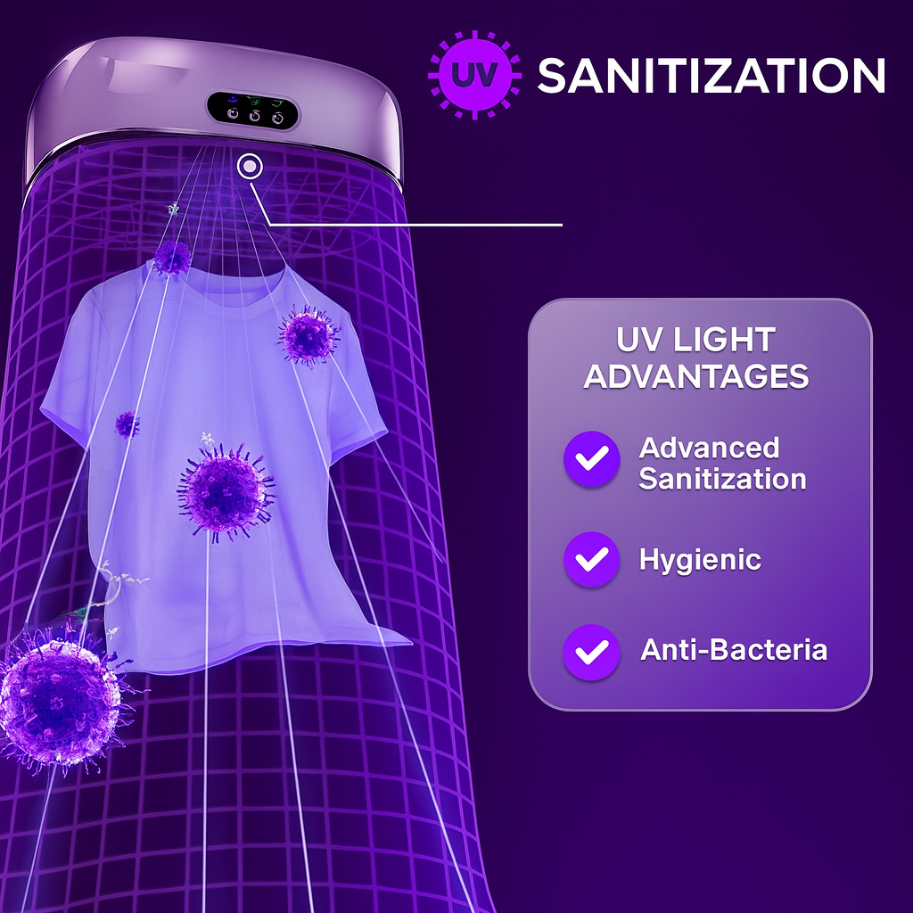 DRY-VOYAGE Portable Clothes Dryer with Intelligent Timed Drying